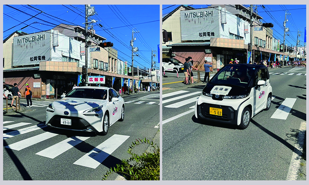 広報車、先導車を伴走しました | ユーグループ